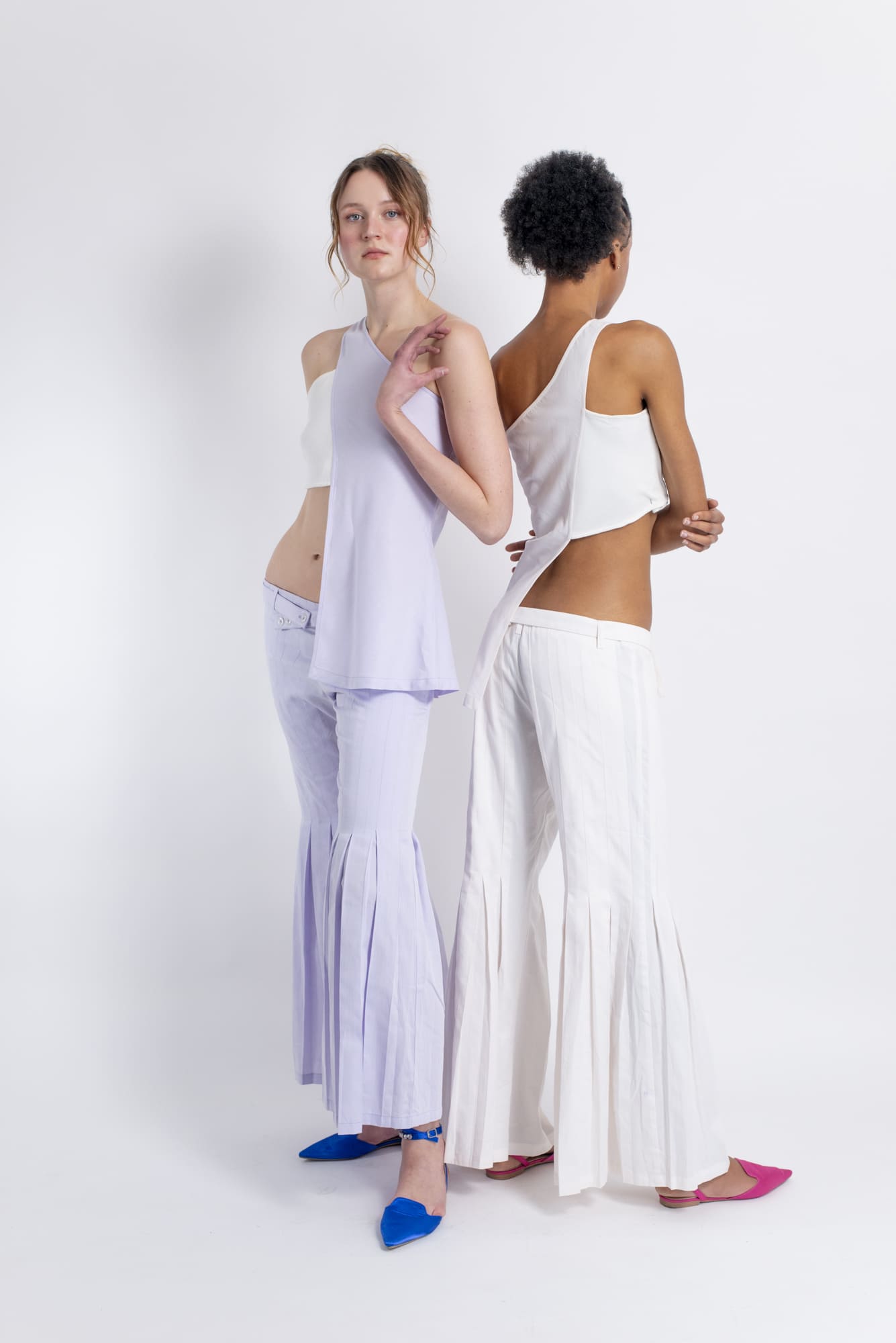 Draped Asymmetric Crop Top