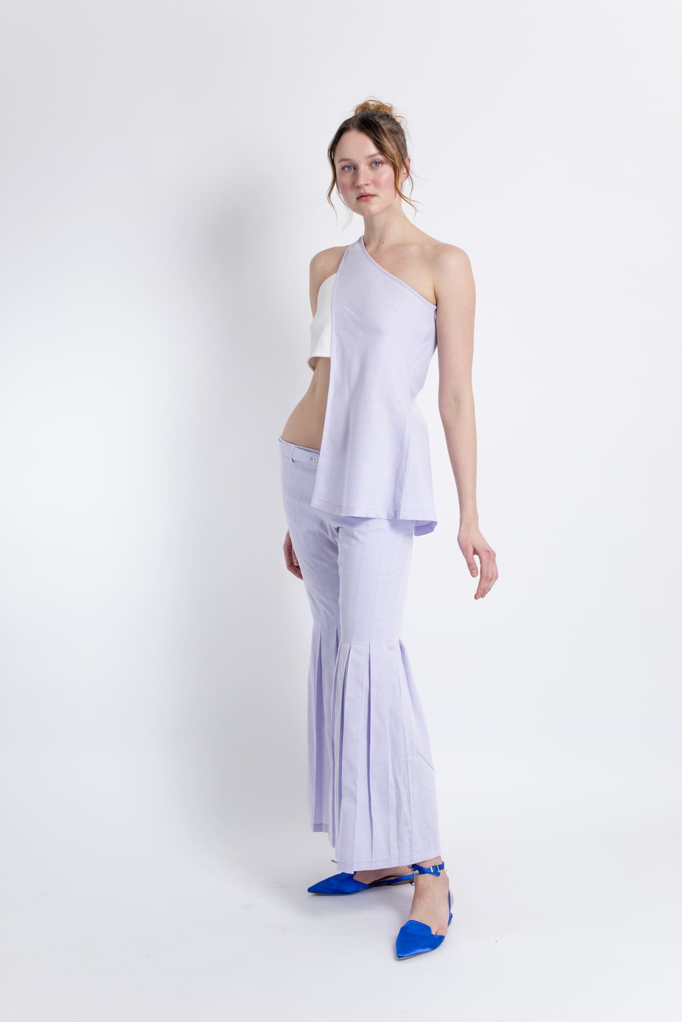 Draped Asymmetric Crop Top