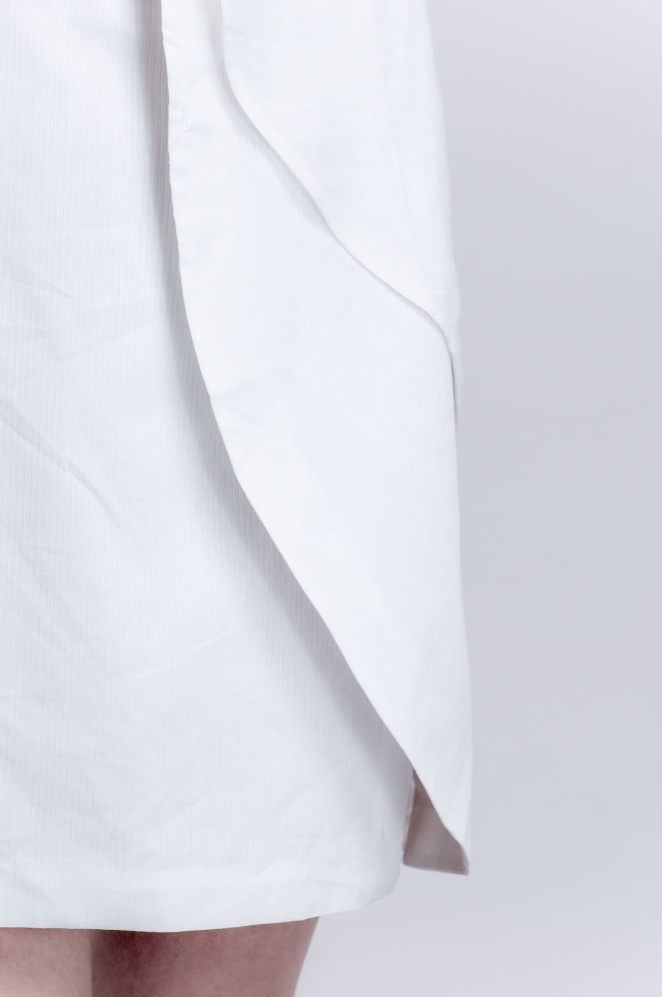 White Multilayered Wrap Dress