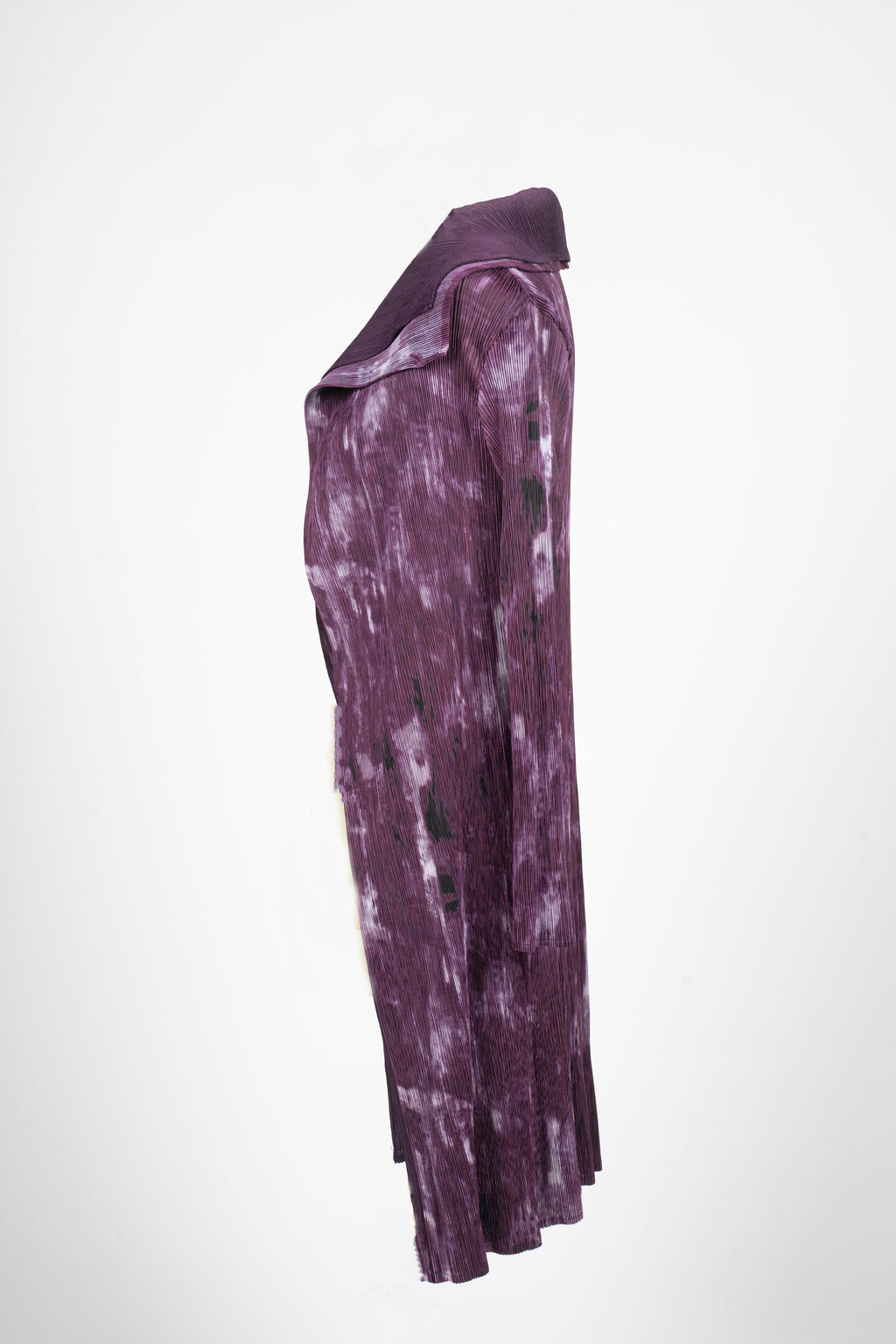 Modular Orchid Print Pleated Vest
