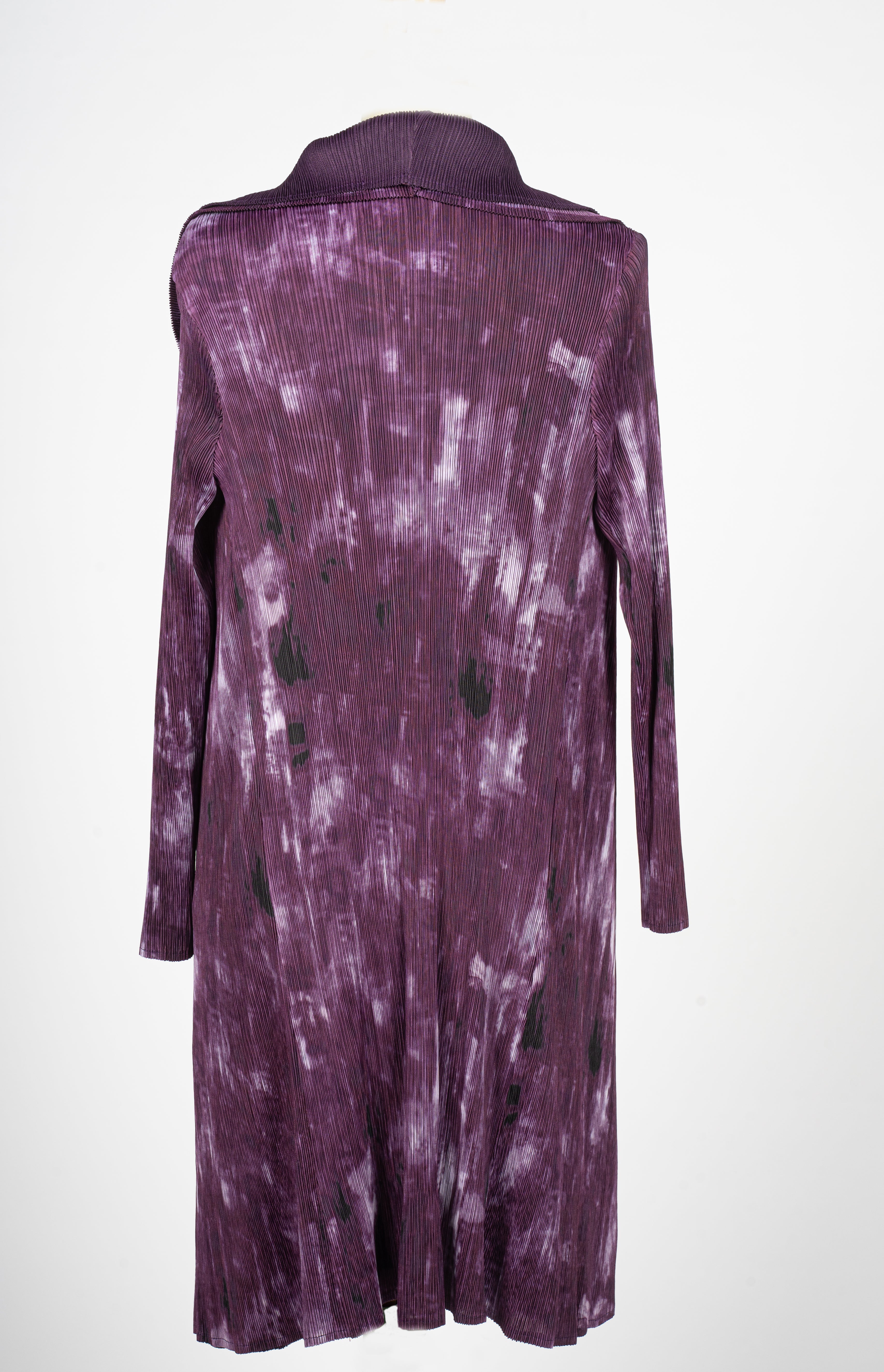 Modular Orchid Print Pleated Vest