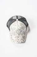 Printed Baseball Cap with Lace and Green Sparkles