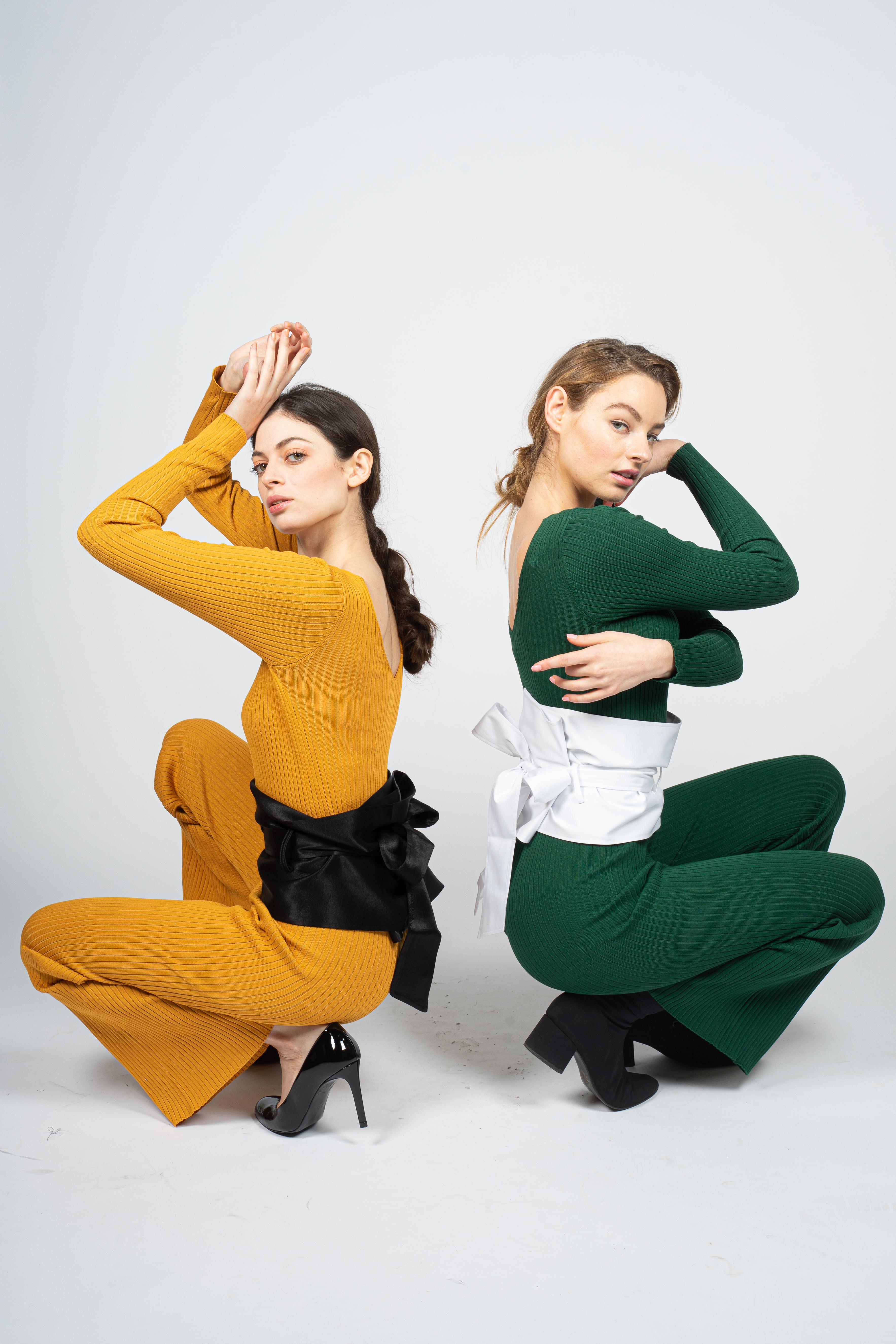 Black Satin Kamarbandh