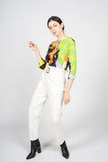 White High Waisted Trousers with Removable Belt