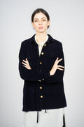 Marine Blue Corduroy Jacket with Waistband