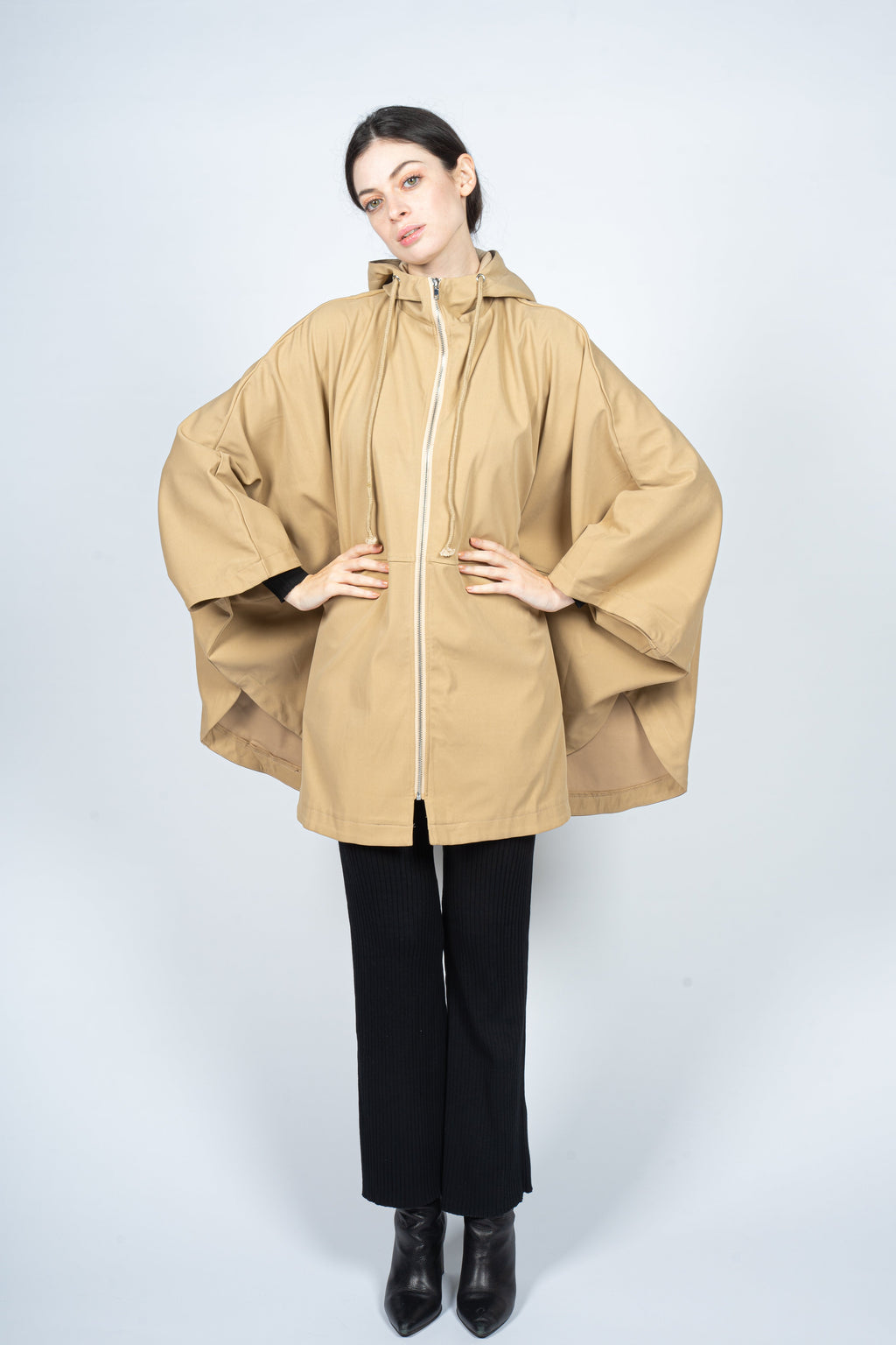 Bat-Wing Overcoat with Capuche