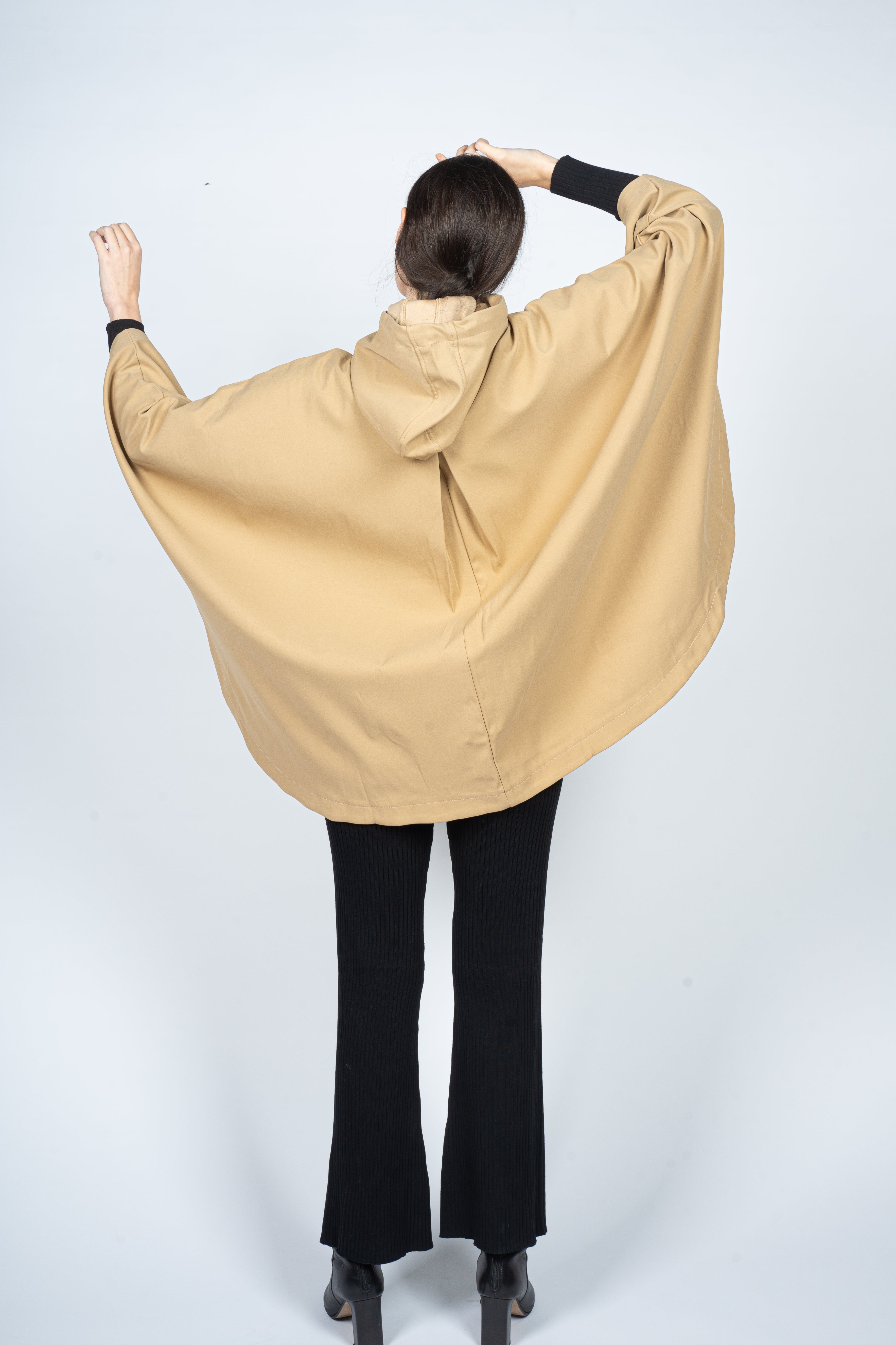 Bat-Wing Overcoat with Capuche